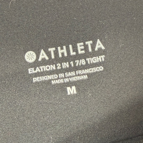 Athleta Medium Black Elation 2-in-1 Leggings Buttery Soft - Picture 2 of 5